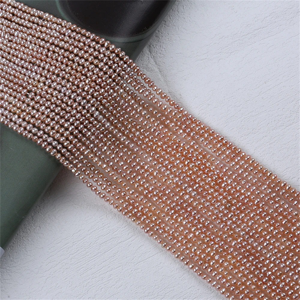 

AAA Grade High Quality Luster Pink Color Bye Hole Rice Shape Fresh Water Pearl for Mother's Gift