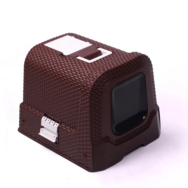 Закрытый однослойный ящик из ротанга дезодорант для кошачьего туалета