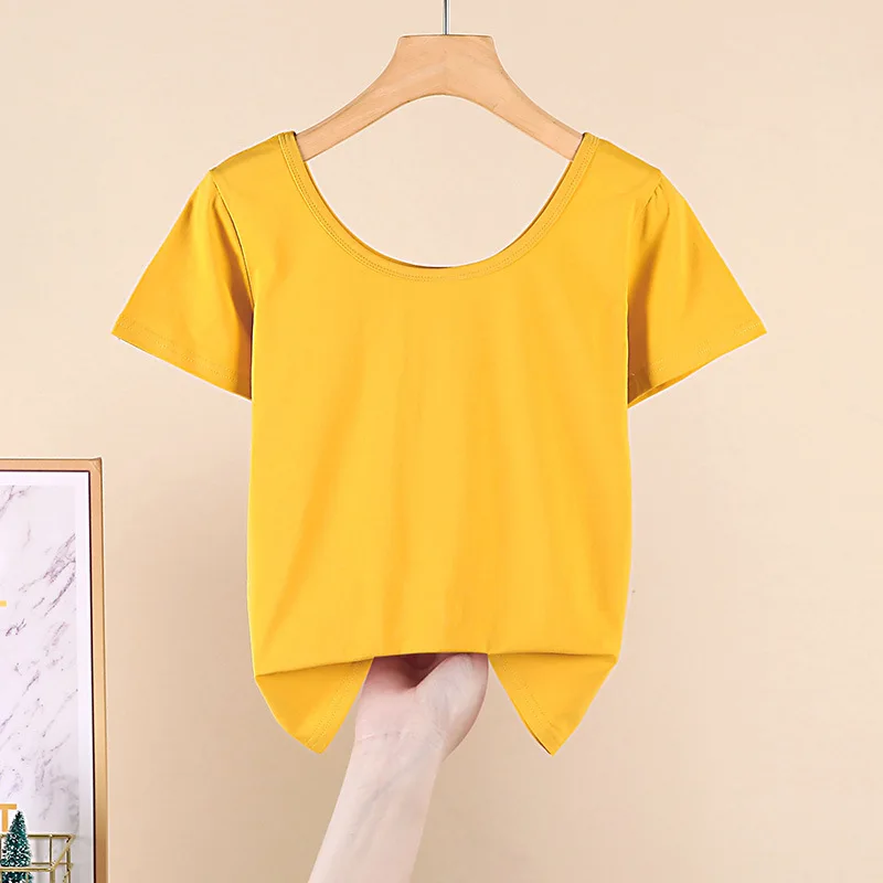 

Женская летняя футболка с коротким рукавом Новинка 2022 белая футболка с U-образным вырезом для беременных женщин