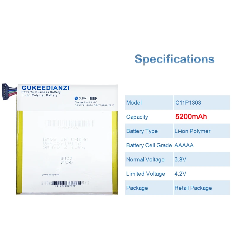 Аккумулятор C11P1303 5200 мАч для Asus Google Nexus 7 Ii 2 2nd Gen 2013 Версия ME571 ME57K ME57KL K009 K008 Nexus7 с