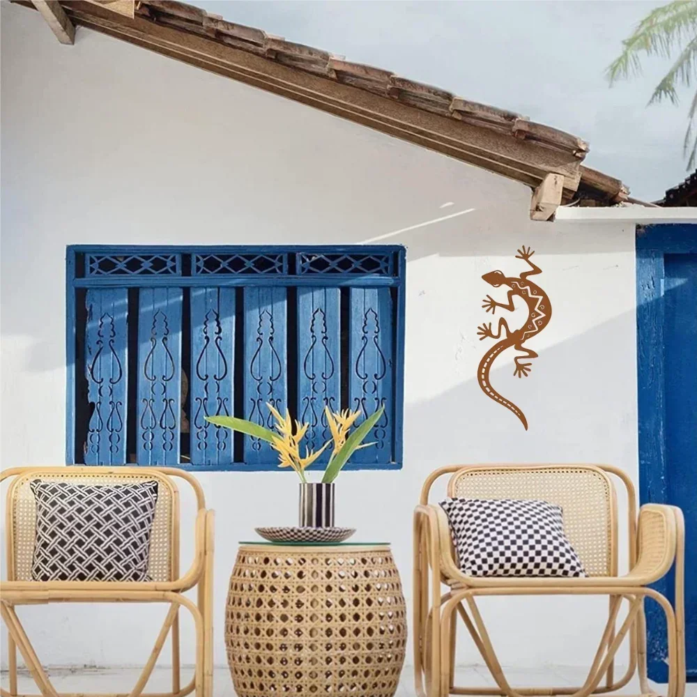 Очаровательное украшение на стену из металлического геккона 1 шт. — принесите