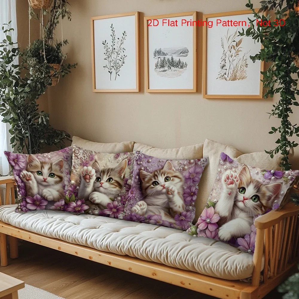 4-е фондю almohada современное коммерчество разбирается с темática gatos |   Забоны элегантные gatitos, Флорес Морadas и перлас, iales para фестивали (art.: 3920d43c8ce07) - 3920d43c8ce07