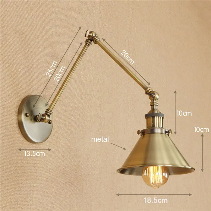 

Винтажный бронзовый настенный светильник GY E27