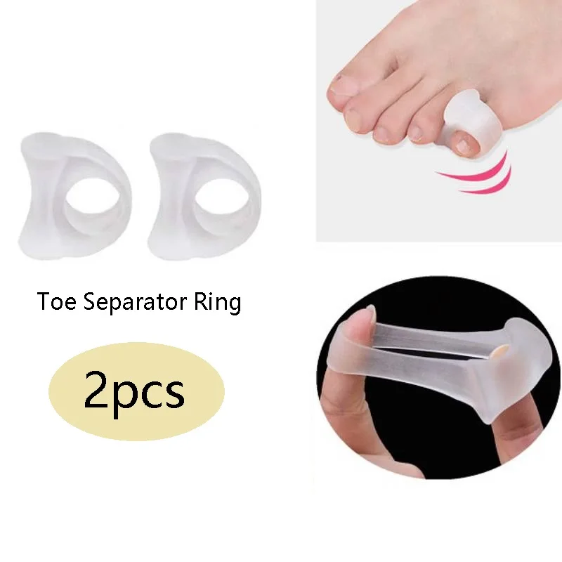 

2pcs Toe Separators Toe Silicone Bunion Guard Foot Care Orthopedic Finger Toe Separator Correction Pad Foot Care Tools