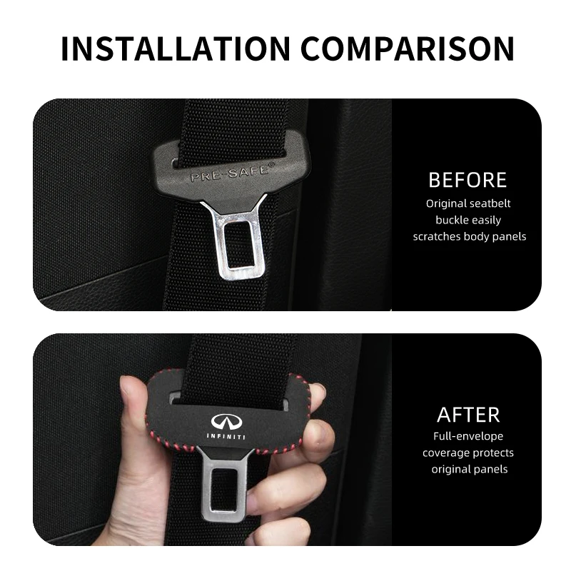 Пряжка автомобильного ремня безопасности защитная лента с логотипом для Infiniti Q70L