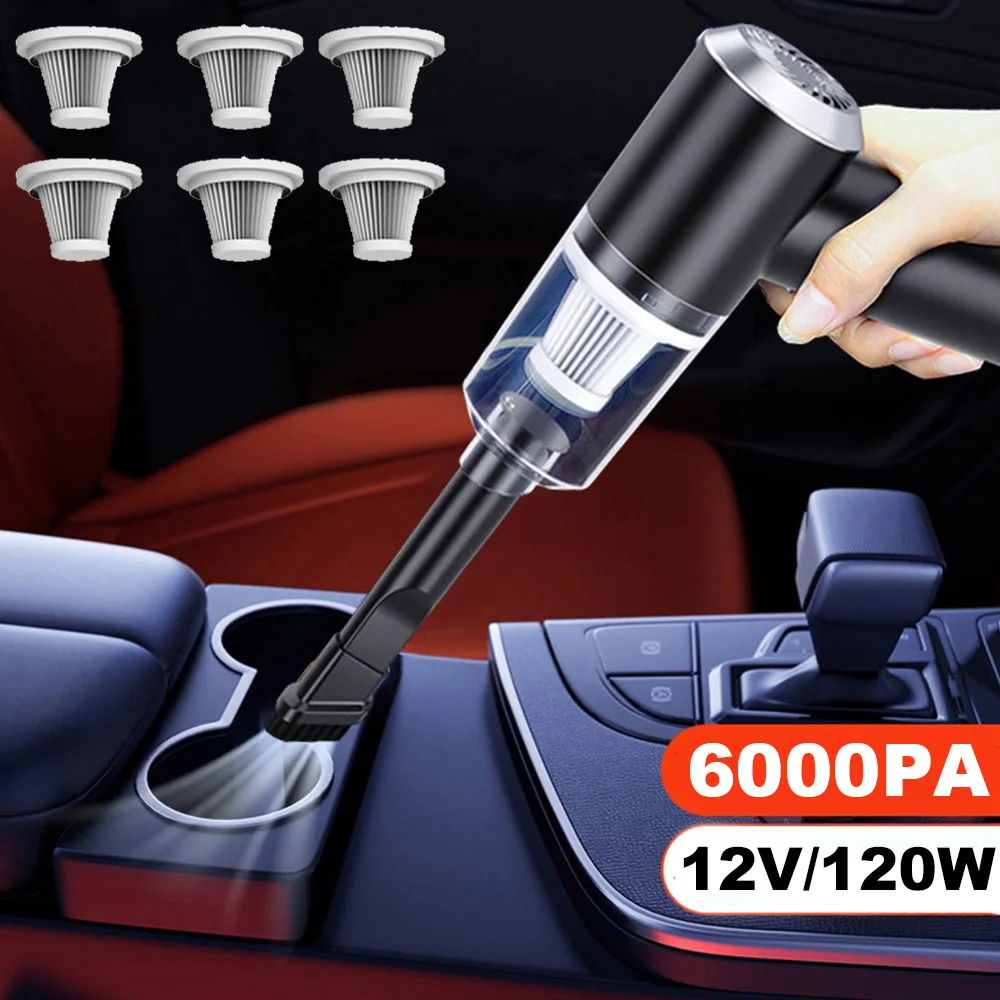 

Wireless Car Vacuum Cleaner with Led Light 120W Cordless Handheld Auto Vacuum Cleaner & 3 HEPA Fliters Car Home Appliance