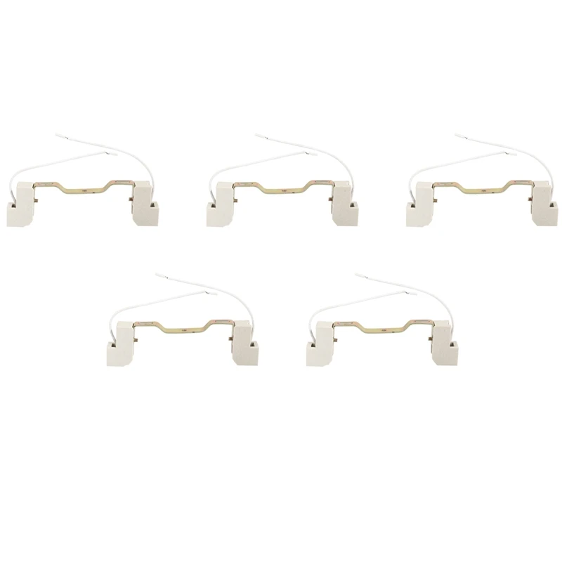 

5X R7S Bulb Socket Lamp Holder Connector Metal Ceramics Handle For Flood Light, 118Mm