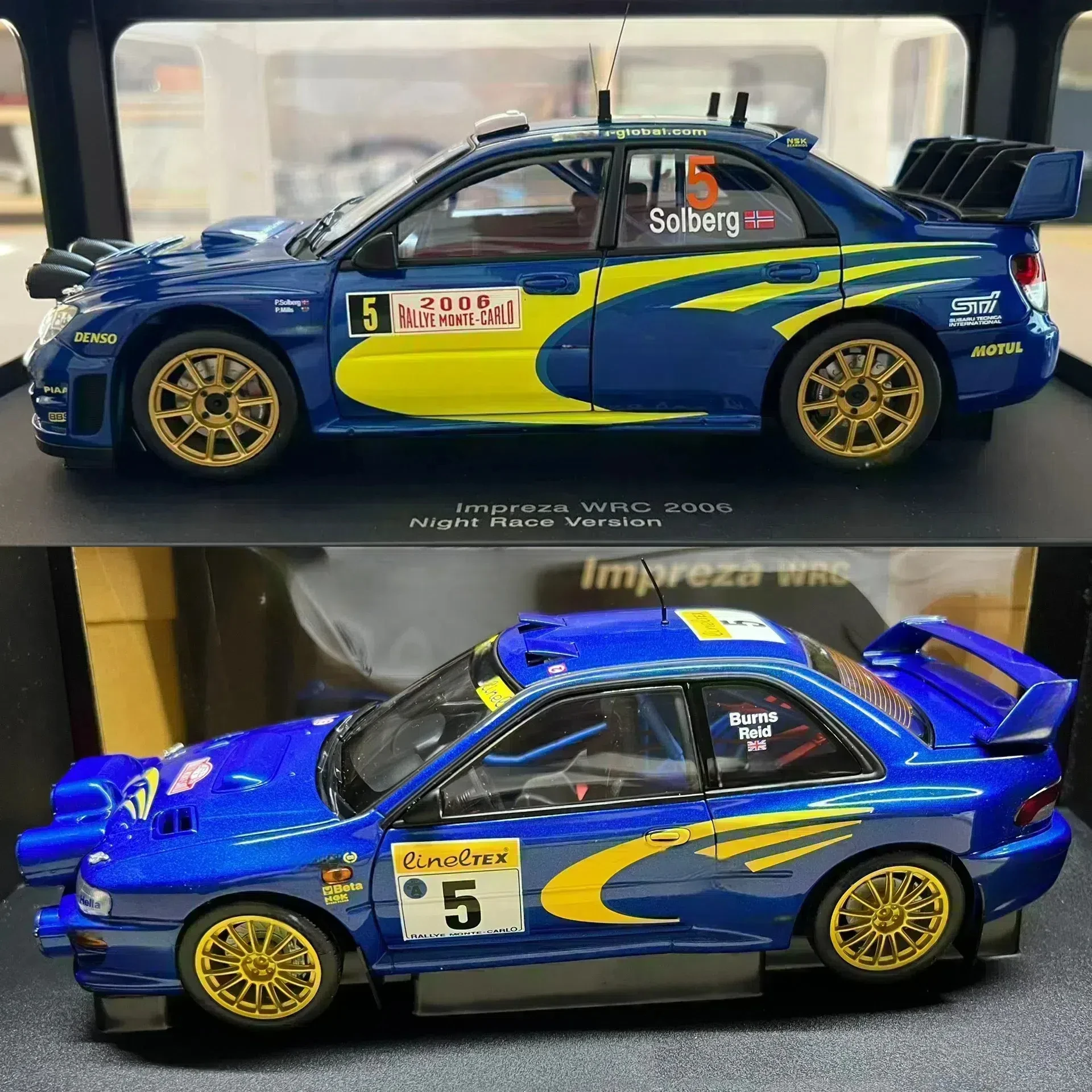 AUTOart (1/18) スバル Impreza WRC Autoart 1:18 Subaru Impreza STI WRC 2008 Night Race Version