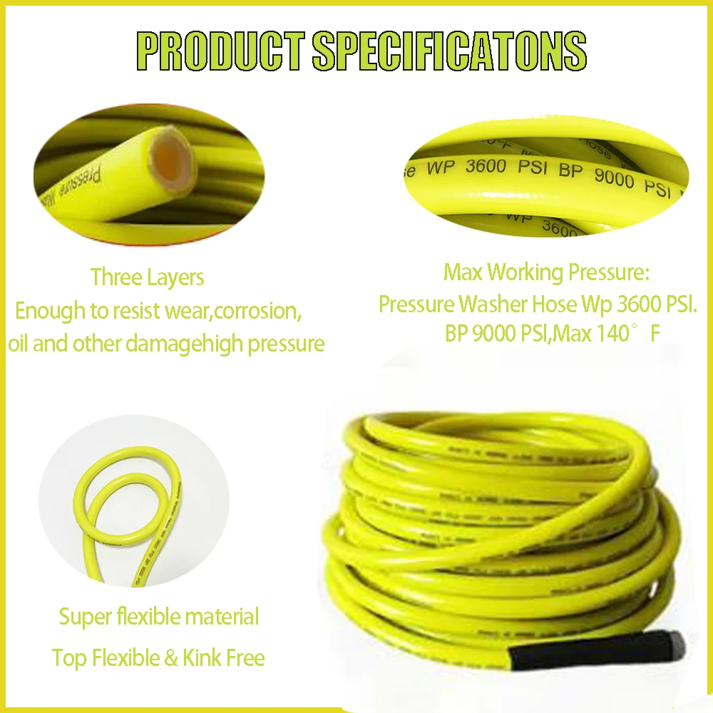 Шланг для автомойки шланг высокого давления мойки автомобиля 5800 PSIFor Lavor/Vax