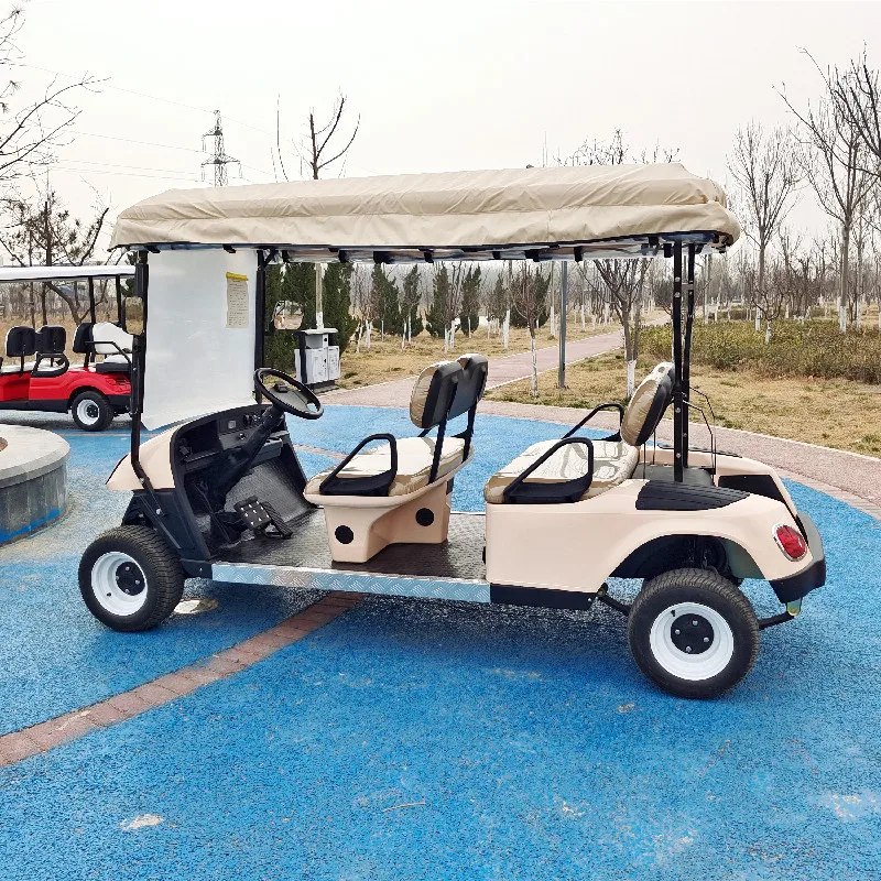 

CE Approved China Made With Rain Covered 6 Seat Battery Powered Electric Aluminum Alloy Wheels Golf Cart For Aldult