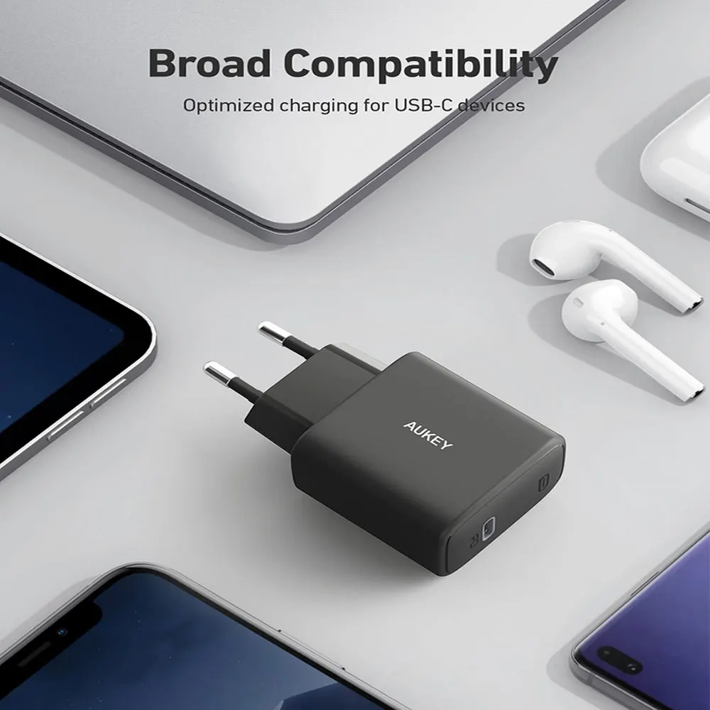 Зарядное устройство AUKEY F1S 20 Вт с европейской вилкой настенное зарядное