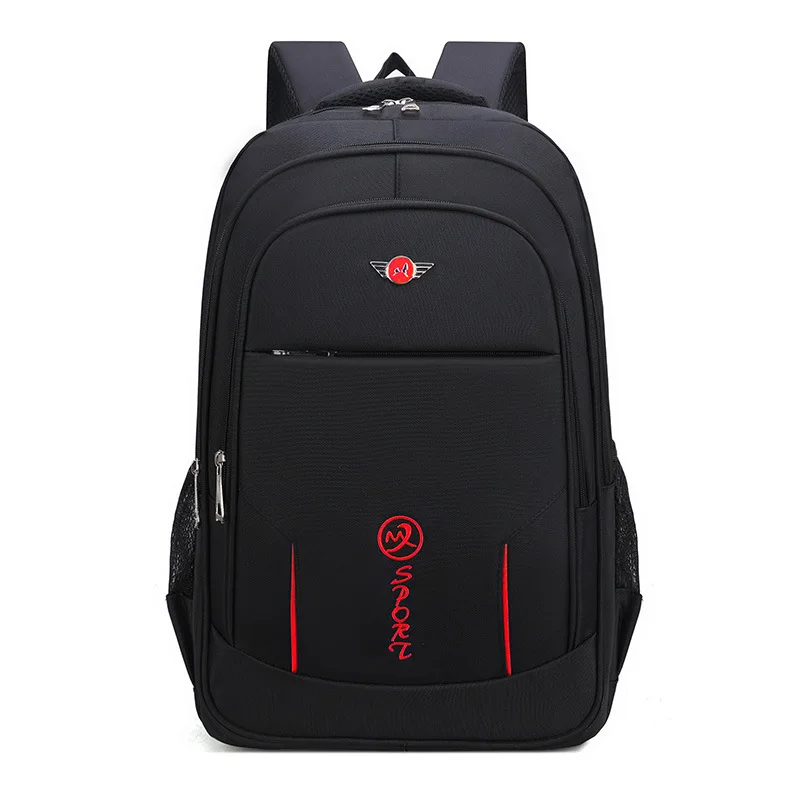 

College Student Backpack Men Large Capacity Black Oxford High School Backpack Laptop 15.6 Inch Casual Youth Bagpack