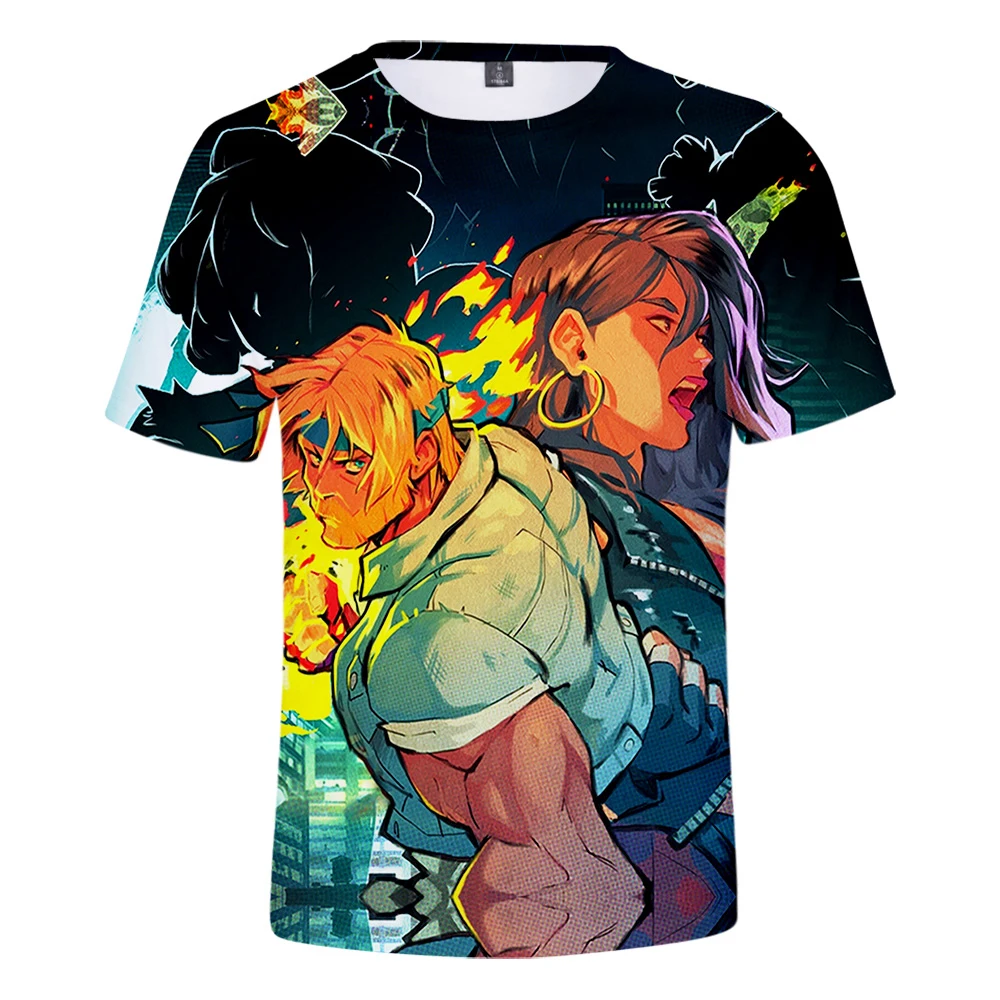 

Game Streets of Rage 4 3D Printed T-shirt Spring Summer Fashion Casual Harajuku Style Men/Women Street Clothes Retro Tops
