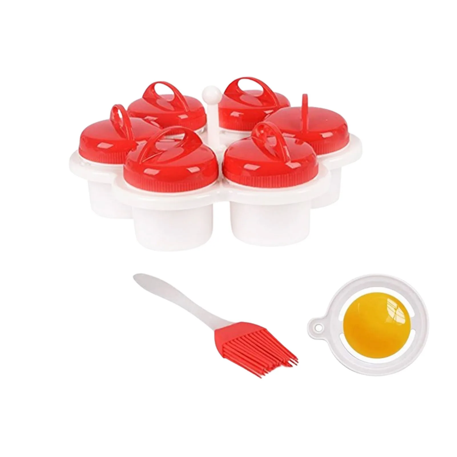 

Silicone Egg Cooker Poachers Non-stick Silicone Boiled Eggs Kitchen Gadgets Baking Accessories Mold Cooking Cooker Separator