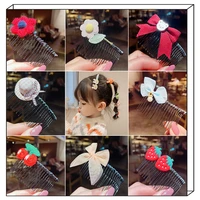 children combs broken hair clip hair crusher cute bangs lovely inserted comb animal fruit plant accessories for girl gift