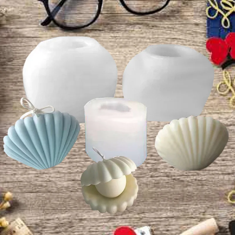 

DIY Shells Soap Candle Molds Food Grade Silicone Moulds for Cakes Making Scented Candles DIY Home Ornaments Cute Soap Molds