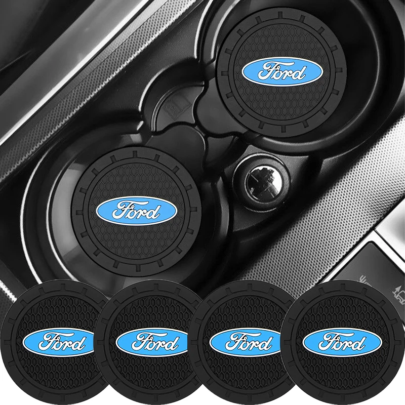 

1pcs Car Non-slip Pad Cup Holder Mat Badge Coaster For Ford Focus Mondeo MK1 MK2 MK4 MK3 Fiesta ST Line Escape Fusion Explorer
