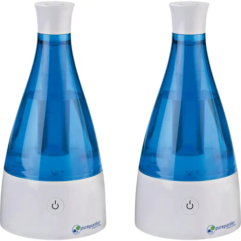PureGuardian H920BL 10-Hour Ultrasonic Cool Mist Humidifier, Table Top, 2 pack