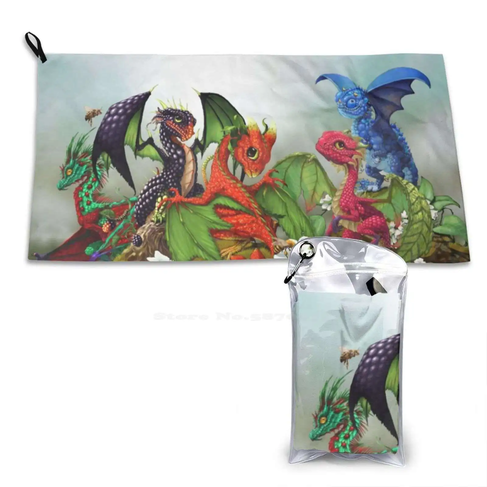 Sport Soft Towel Blueberry Strawberry Raspberry Cranberry Stanley Morrison Whimsical