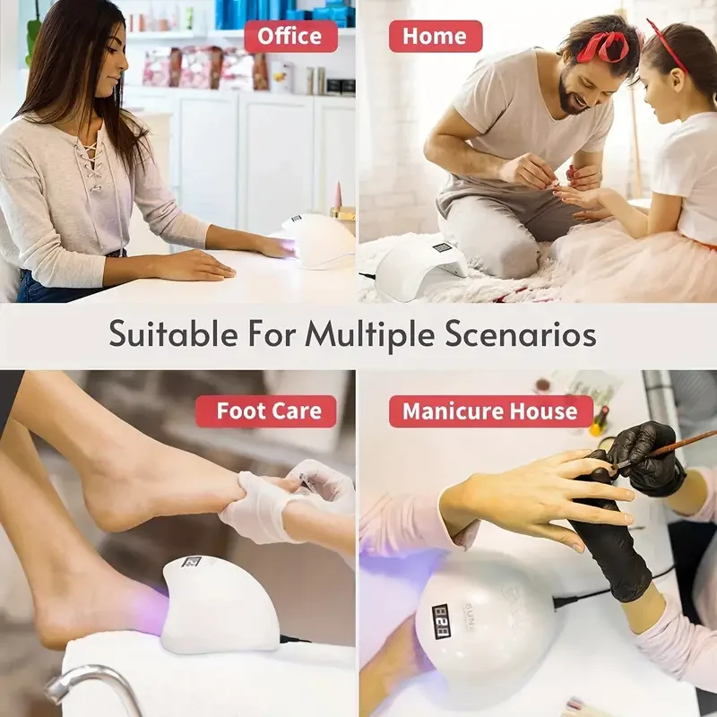 LULAA Профессиональная светодиодная сушилка для ногтей 48 Вт с 24 шт. ламповыми