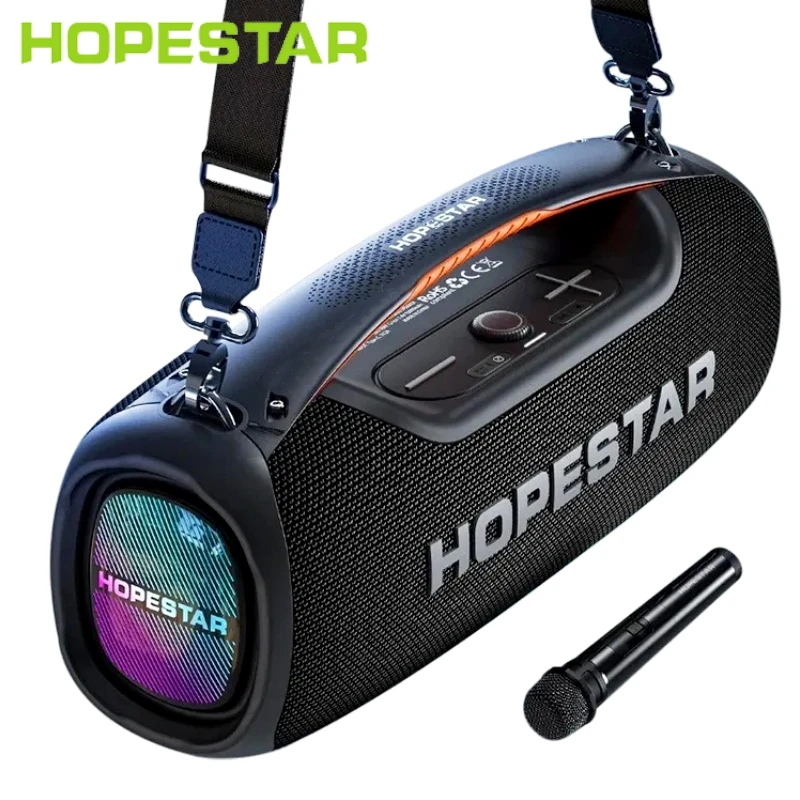 

HOPESTAR A60 Quality Products Portable 100W Super Bass Speakers BlueTooth 5.1 Fashion Smart Subwoofer Speakers With Wireless Mic