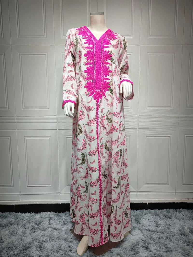 Eid Mubarak Abaya Dubai Turkey Muslim Hijab Dress Kaftan Islam Clothing Abayas Dresses For Women Robe Musulman Femme Vestidos