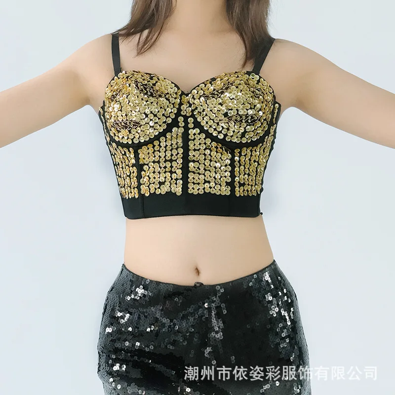 

Костюм для танца живота ручной работы, для выступлений, с искусственными элементами и бюстгальтером для танцев