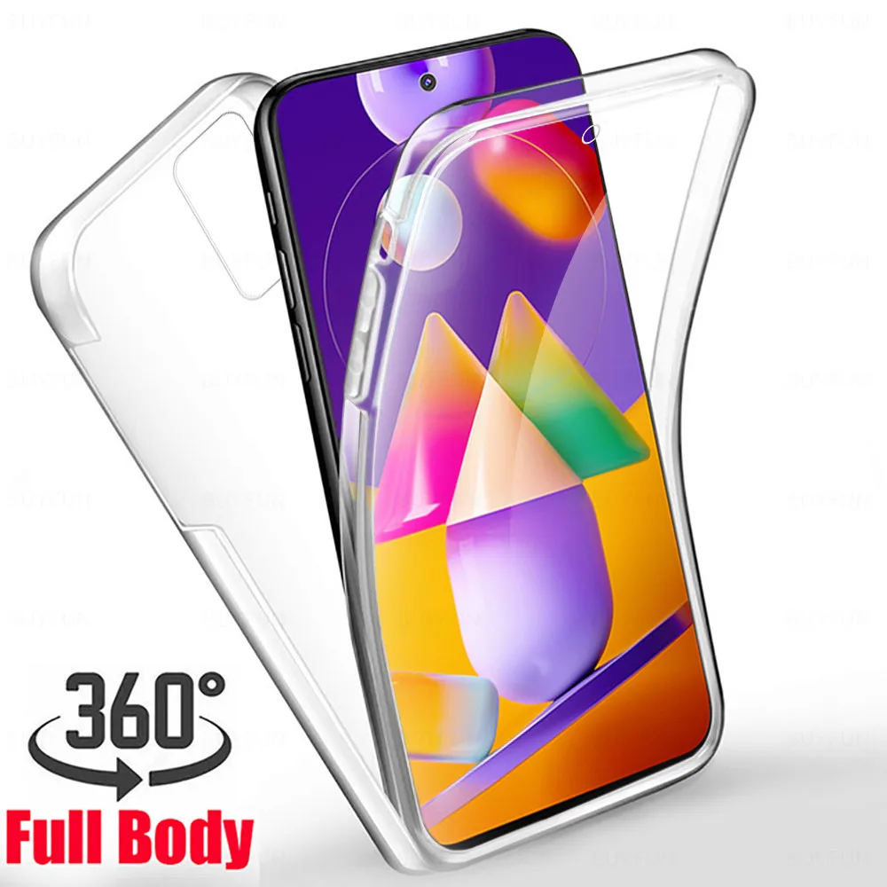 360 прозрачный силиконовый чехол для Samsung S22 S21 Ultra S20 FE S10 S9 S8 plus A13 A33 A53 A03s A22 A32 A52 A72 A02s