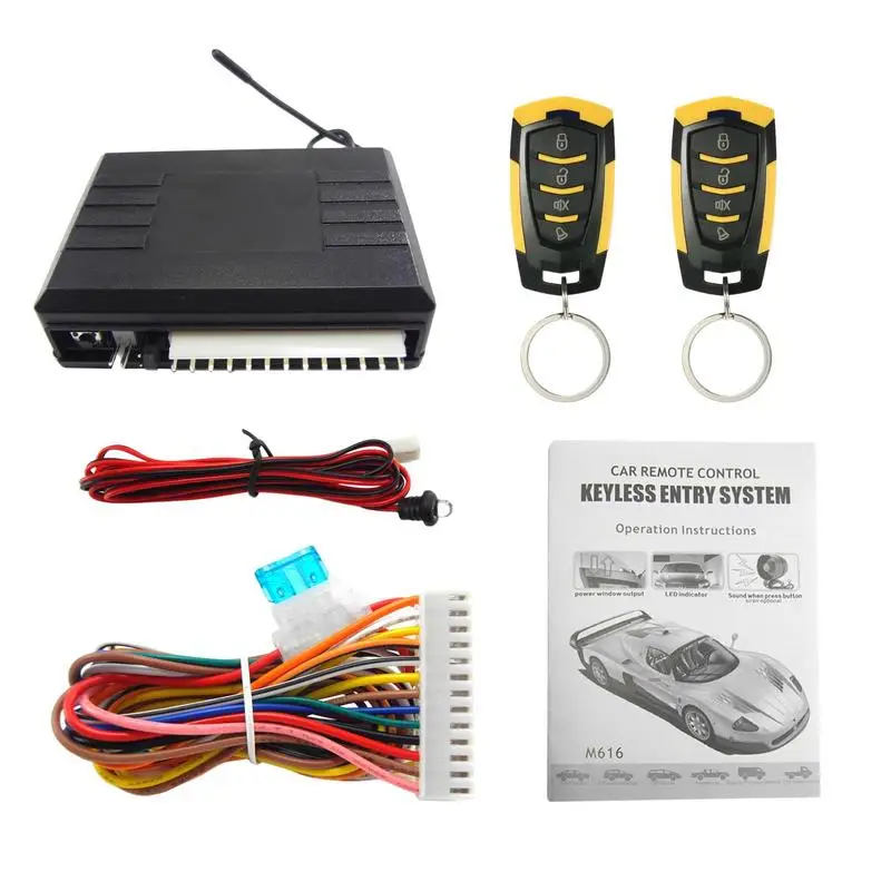 

Universal Car Alarm System Auto Door Remote Central Control Lock Locking Keyless Entry System LED Indicate Main Control Unit
