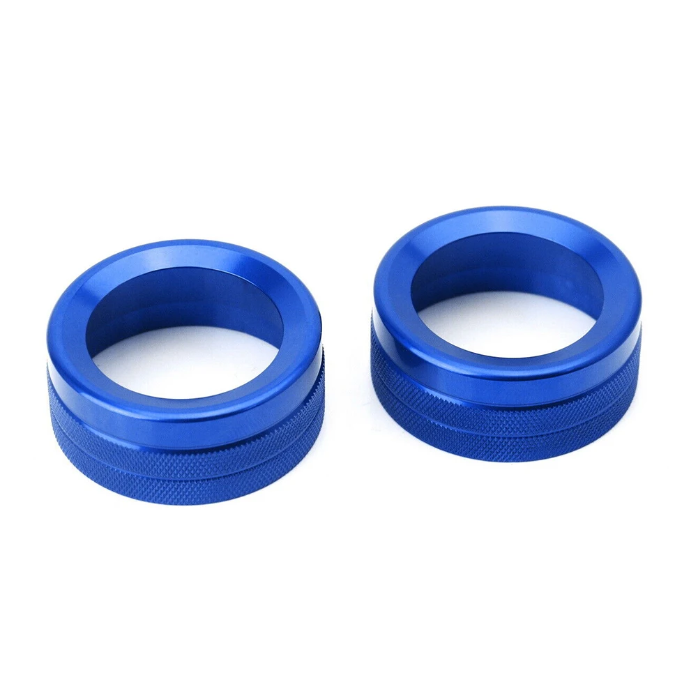 

Blue Aluminum Replacement AC Climate Control and Radio Volume Knob Ring Covers for Porsche Enhance Your Car's Interior