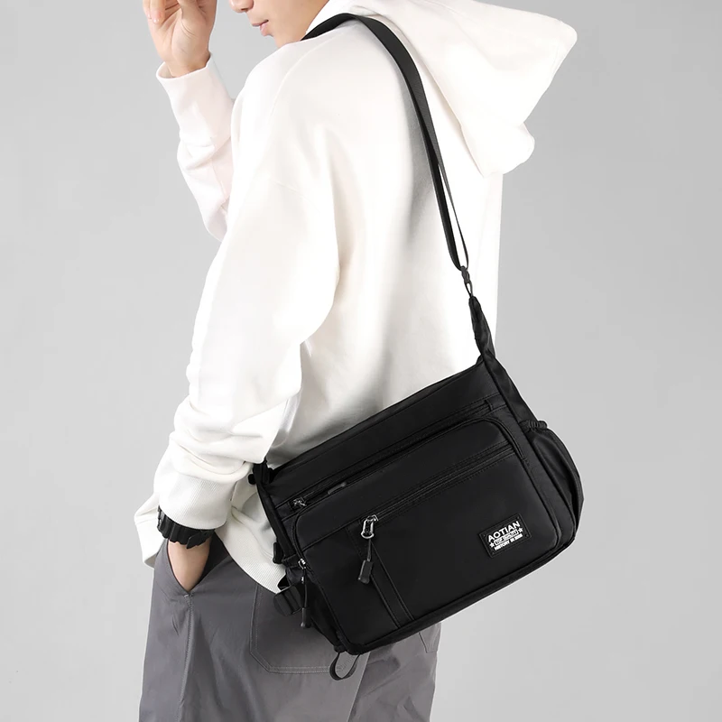 AOTIAN brand Men's Shoulder Bag Outdoor Sports Man Messenger Bag Waterproof Nylon Travel Crossbody Bag Business Male Handbags