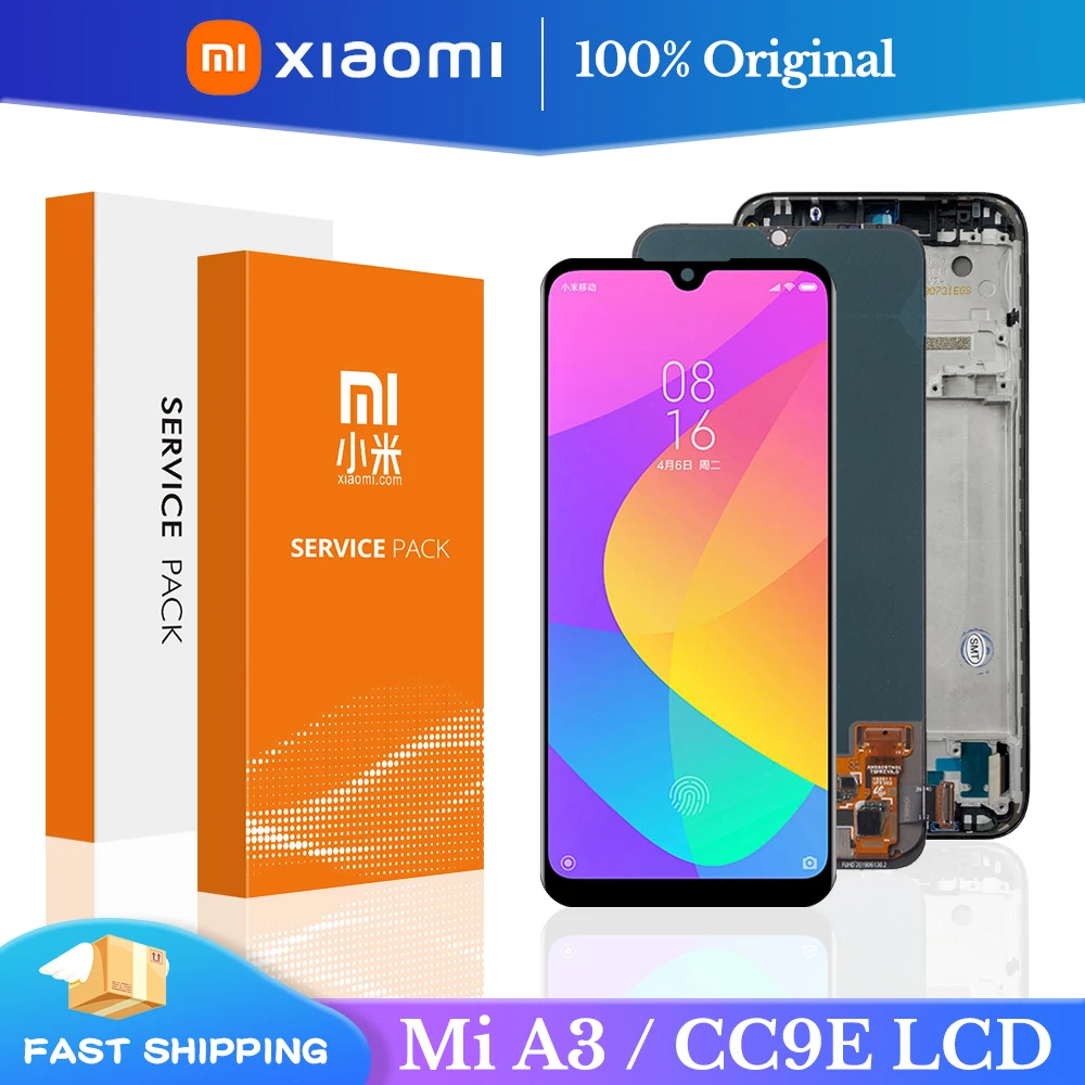 6,09 ''Оригинальный дисплей для Xiaomi Mi CC9E ЖК-дисплей сенсорный экран дигитайзер в сборе с рамкой для Xiaomi Mi A3 MiA3 LCD