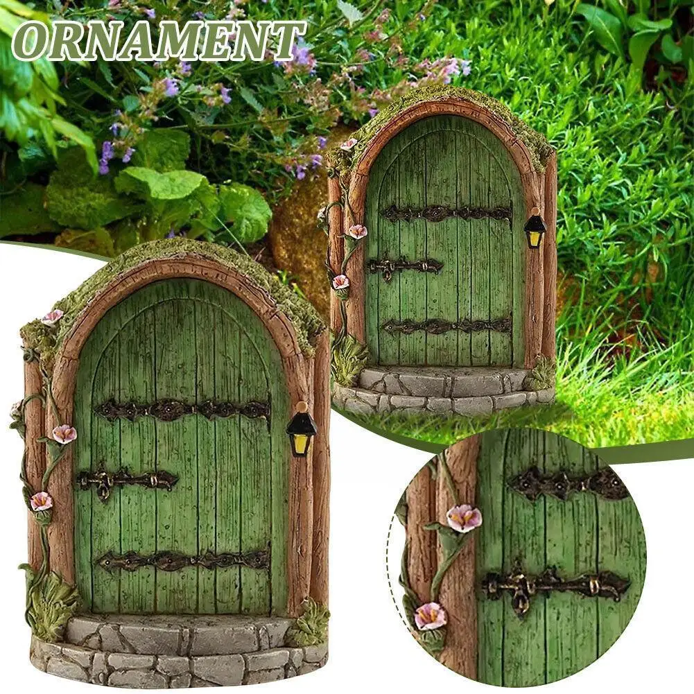 

Fairy Wooden Elf Door Craft Kit Rainbow Colorful Door Dollhouse Fairy Decor Miniature Garden Accessories Vintage Decoration Y2t9