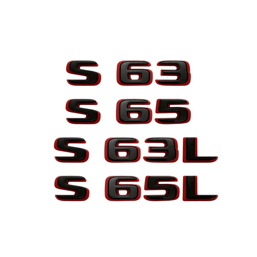 2024 Новый стиль двухцветные буквы цифры S63 S65 S63L S65L эмблема из АБС-пластика для Mercedes