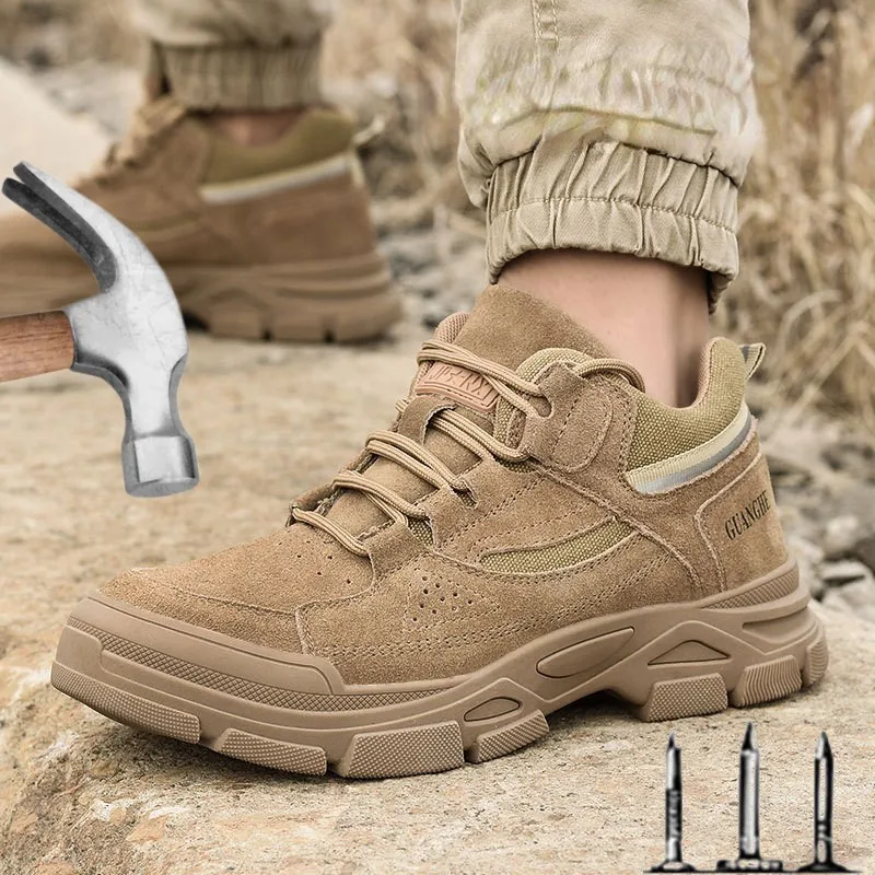 

New Labor Protection Shoes Male Winter Steel Baotou Anti-hit Anti-puncture Light Anti-odor Breathable Site Work Cotton Shoes