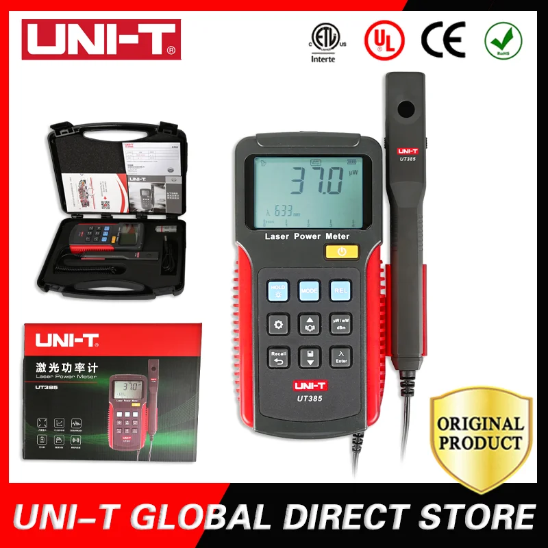 

UNI-T Laser Power Meter Power Analyzer Data Logger Laser Sensor UT385 Precision Power Measurement