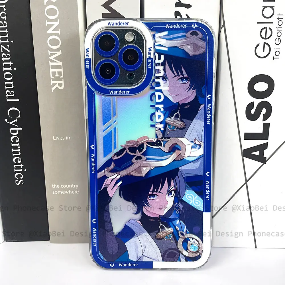 

Genshin Impact Scaramouche Laser Angle Eyes Phone Case for Iphone 14 13 12 11 Pro Max Mini 7 8 Plus Xs Xr X Se 2022 Clear Cover