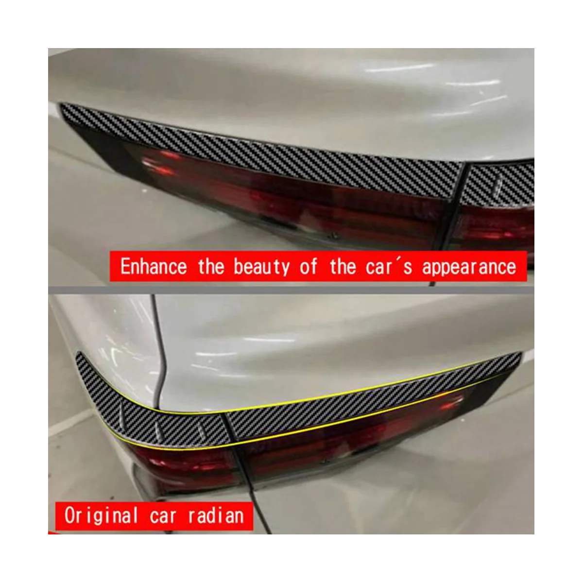 Для Sienna 2021 2022 Автомобильная задняя панель из углеродного волокна