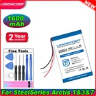 LOSONCOER 1600mAh AEC503759 аккумулятор для SteelSeries Arctis 1  3  5  7 Беспроводная игровая гарнитура Li Полимерная Упаковка сменная батарея