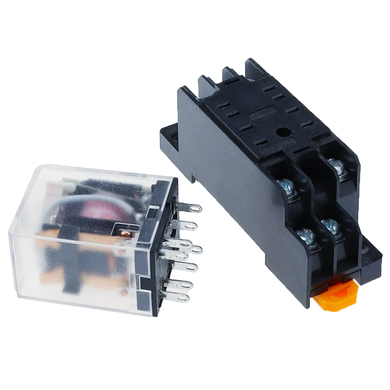 5 комплектов MY2P HH52P MY2NJ релейная катушка DPDT микро стандартный держатель AC 12V 24V 36V 48V