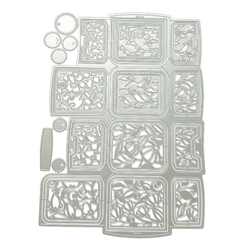 

Подарочная коробка, декоративные металлические штампы, трафарет, сделай сам, скрапбукинг, альбом, бумажная карта