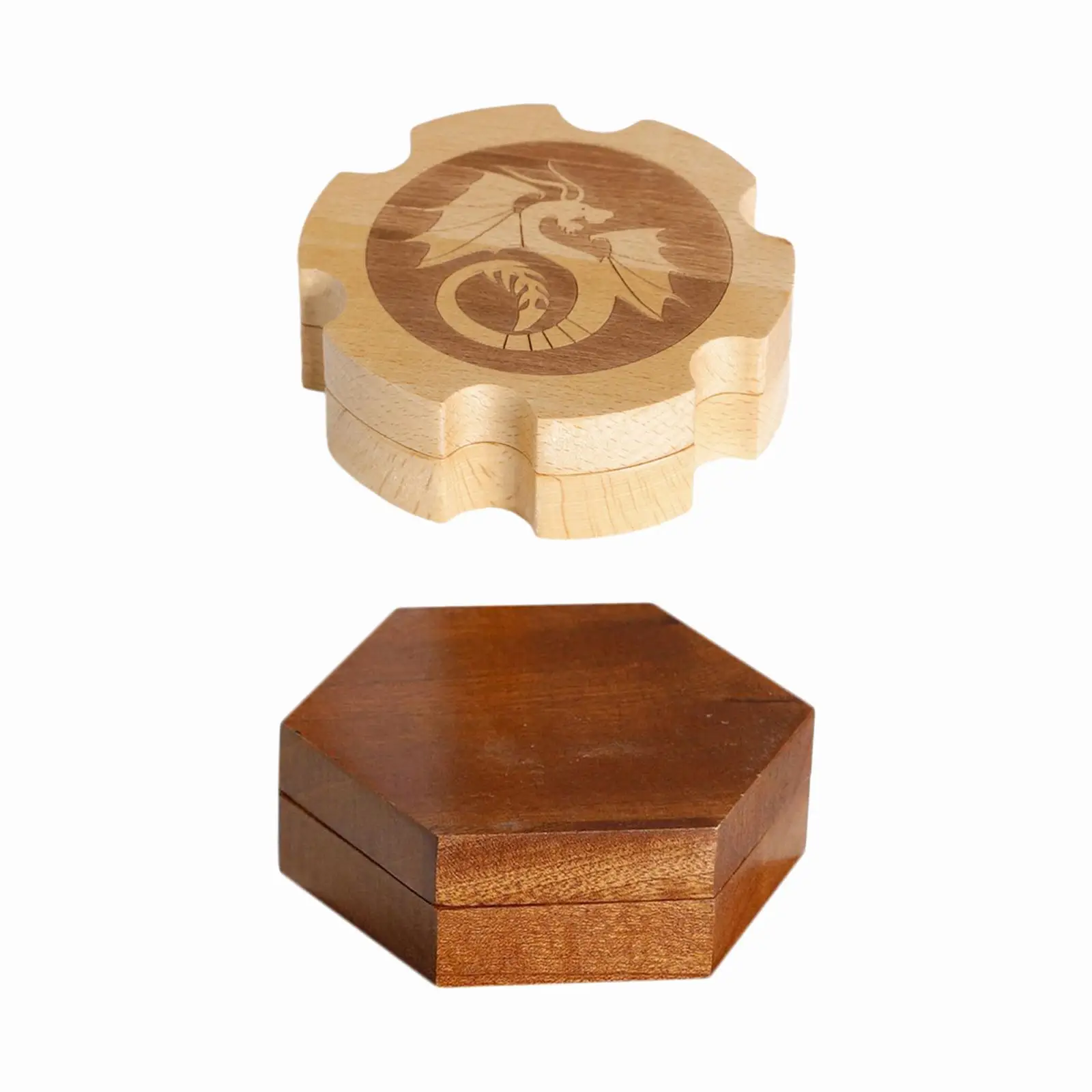 

Wood Dice Box with Divide Exquisite for Table Game Dice Box with Lid