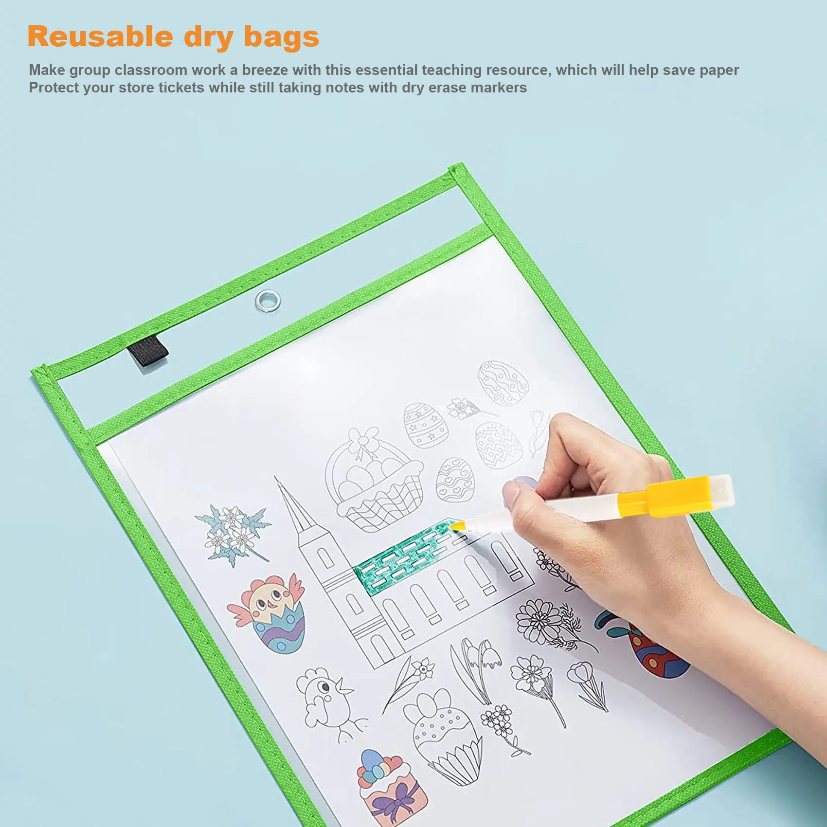 

30Dry Erase Pockets Pockets Perfect Classroom Organization Reusable Dry Erase Pockets Teaching Supplies