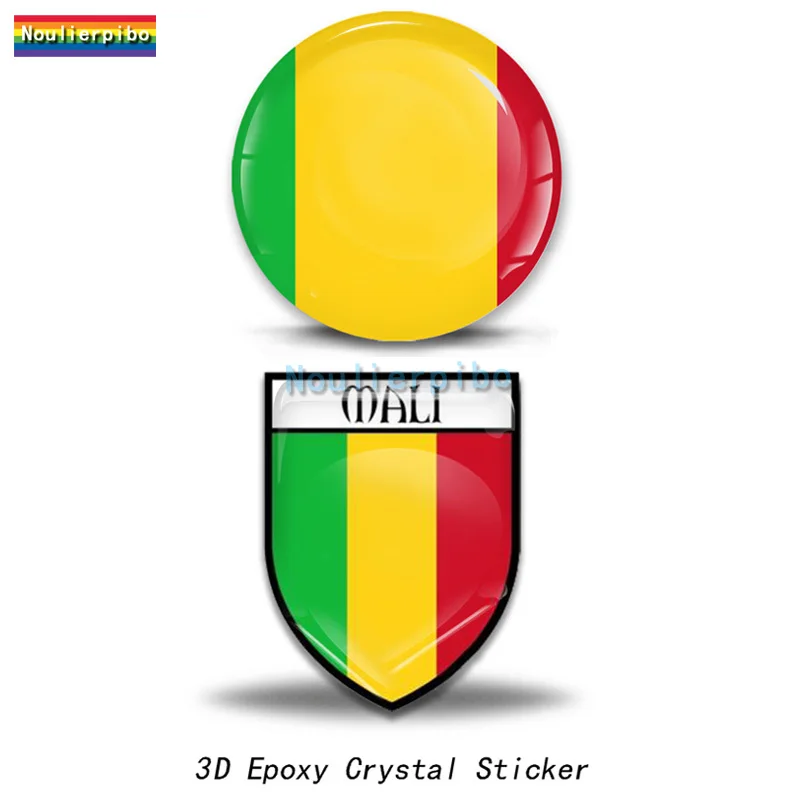 

3D эпоксидная наклейка на автомобиль, флаг Мали, логотип из ПВХ, искусственный мотоциклетный шлем, ноутбук, мобильный телефон, Виниловая накл...