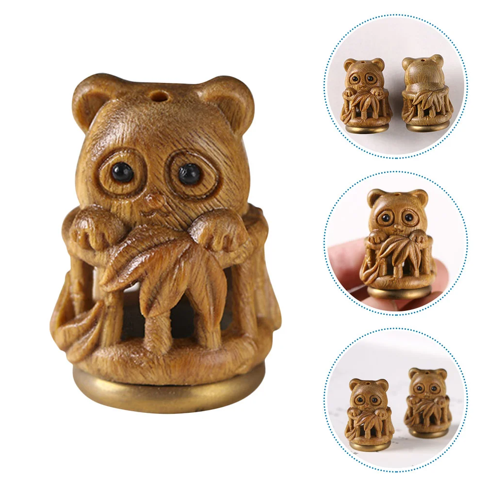 

Pendant Wood Animal Carving Key Chain Wooden Figurine Toys Aromatherapy Diffuser Hollow Carved Sculpture Sachet