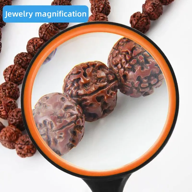 Ручная 10-кратная лупа для детей пожилых людей с увеличительной линзой 50 мм чтения