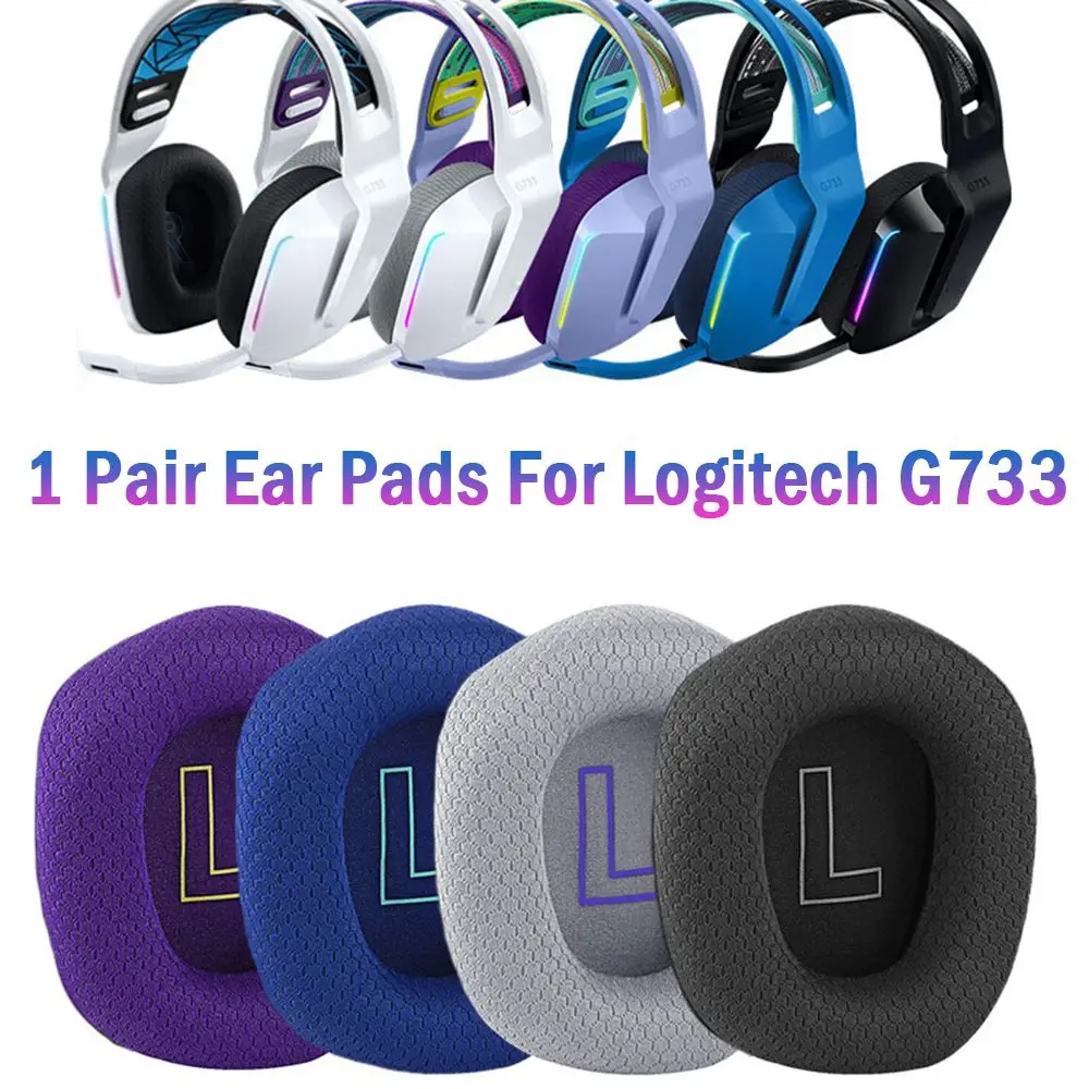 

2Pcs Headphone Gaming Headset Earmuff Earpads Replacement Sponge Cushion Ear Pads Foam For Logitech G733