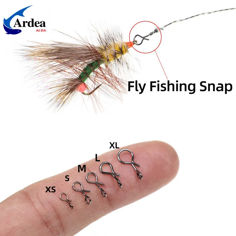 

30pcs Fly Fishing Snaps Stainless Steel Quick Change Connect No Knot Lure Snap for Jig Flies