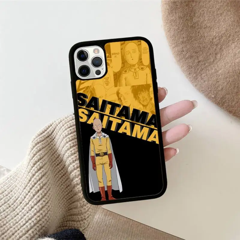 ONE PUNCH MAN Phone Case Silicone PC+TPU Case for iPhone 11 12 13 Pro Max 8 7 6 Plus X SE XR Hard Fundas