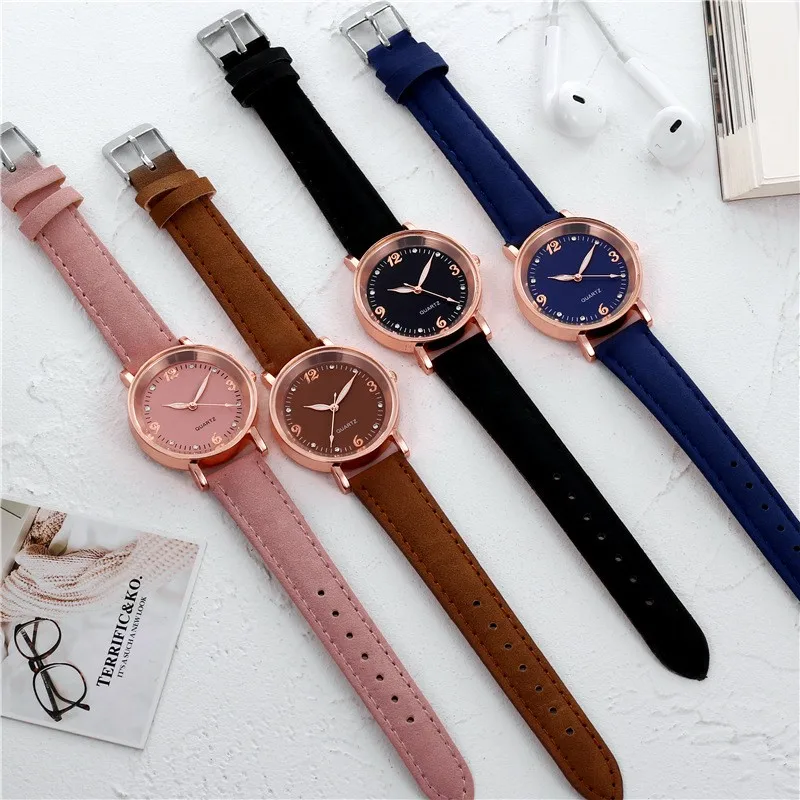 New Luminescence Watch Women's Leather Strap Casual Fashion Trend Women's Watch Gifts To Friends And Wives